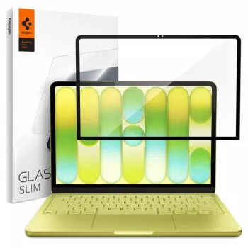 SPIGEN Glas.tR Slim zaščitno kaljeno steklo za zaslon Apple MacBook Neo 13 (2026) – črno