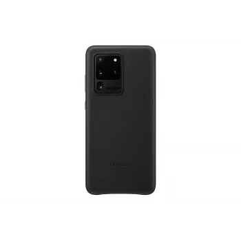 Samsung Galaxy S20 Ultra usnjeni hrbtni pokrov Črna