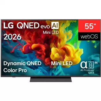 LG 55QNED83B6A 55 inch 4K QNED pametni TV z Mini LED in procesorjem α7 Gen5 AI