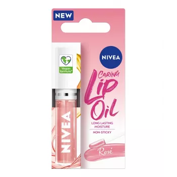 NIVEA Caring Lip Oil Rose olje za ustnice 5,5 ml