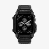 SPIGEN Rugged Armor Pro Apple Watch 10/11 (42 mm) mat črn ovitek z integriranim pasom