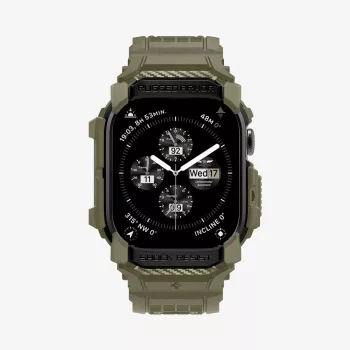 SPIGEN Rugged Armor Pro ovitek za Apple Watch 10 / 11 (46 mm), Vintage Khaki