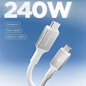SPIGEN Essential kabel USB-C na USB-C 240W 120cm bel