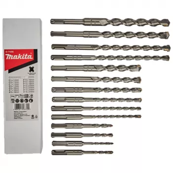 Makita SDS-PLUS set svedrov za udarno vrtanje 14-delni (5-14mm) v plastičnem kovčku D-71956