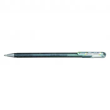 Pentel Hybrid Dual Metallic gel svinčnik - kovinsko srebrn - 1,0 mm - s pokrovčkom