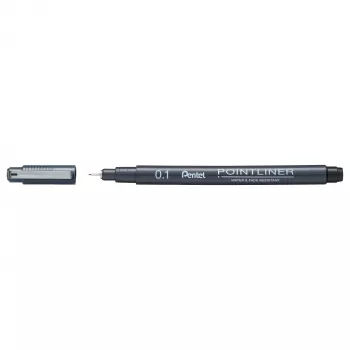 Pentel Pointliner fineliner črn 0,1 mm