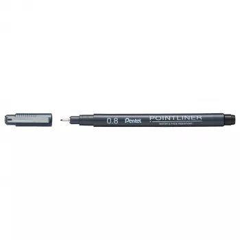 Pentel Pointliner fineliner črn 0,8 mm