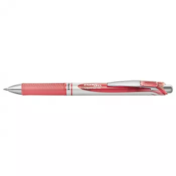 Pentel EnerGel BL77 kemični svinčnik na gel z uvlačljivo konico - roza - koralna - srebrna - okrogla - 0,7 mm - črnilo na vodni osnovi