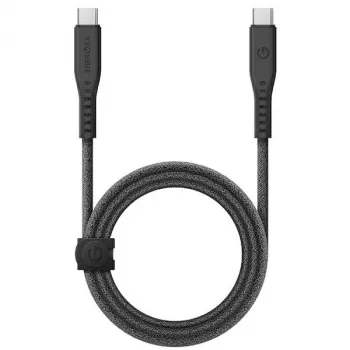 ENERGEA Flow kabel USB-C na USB-C 1,5m črn 240W 5A PD hitro polnjenje