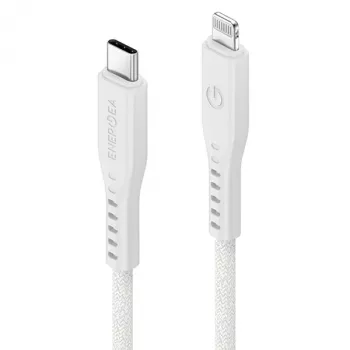 ENERGEA Flow kabel USB-C na Lightning 1,5m bel 60W 3A PD hitro polnjenje MFi