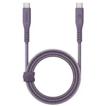 ENERGEA Flow kabel USB-C na USB-C 1,5m vijoličen 240W 5A PD hitro polnjenje