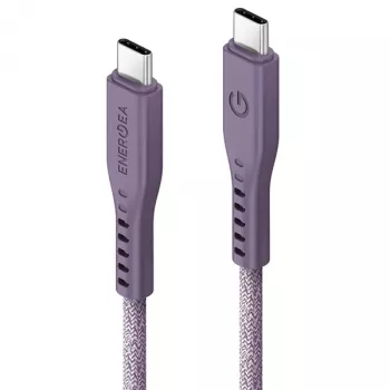 ENERGEA Flow kabel USB-C na USB-C 1,5m vijoličen 240W 5A PD hitro polnjenje