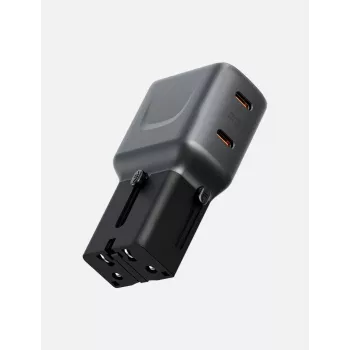 ENERGEA TravelGoAdapter 45 2xUSB-C 45W grafitno črn, vtič EU