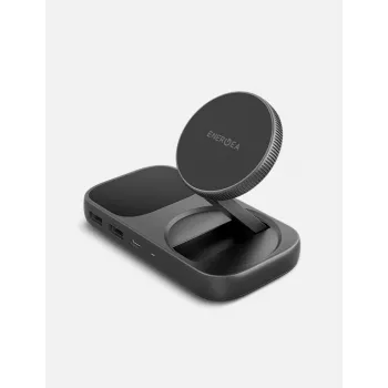 ENERGEA WiDock Plus 7-v-1 USB-C 3.1 priklopna postaja z brezžičnim polnjenjem Qi2, grafit