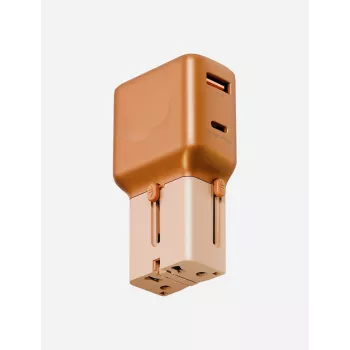 ENERGEA TravelGoAdapter 35 USB-A/USB-C 35W, oranžen