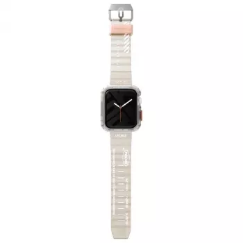 SKINARMA Shokku jermen za Apple Watch 45/44/42mm, bež silikonski