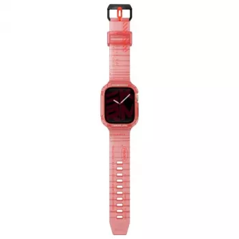Skinarma Saido 2-v-1 pašček in ovitek za Apple Watch 45/44mm, rdeč