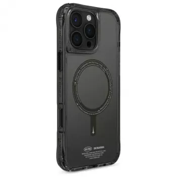Skinarma Saido ovitek za iPhone 16 Pro Max 6,9 inch, magnetno polnjenje, črn