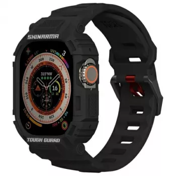 Skinarma Mecha 2v1 ovitek in pašček za Apple Watch Ultra 49mm – črn