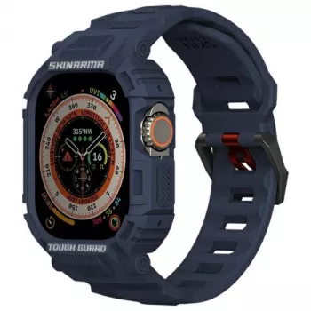 SKINARMA Mecha 2-v-1 ovitek s paščkom za Apple Watch Ultra 49mm, mornarsko moder