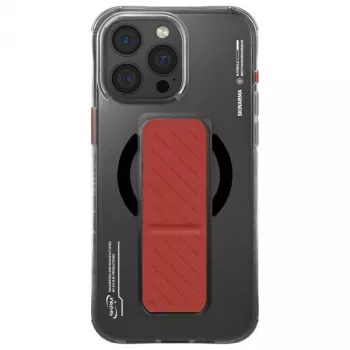 Skinarma Axon ovitek za iPhone 16 Pro 6,3 inch, magnetno polnjenje + držalo za roko, črn