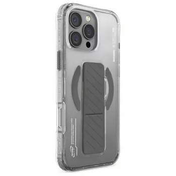 Skinarma Axon ovitek za iPhone 16 Pro 6,3 inch, magnetno polnjenje + stojalo za roko, titan