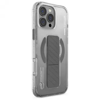 Skinarma Axon ovitek za iPhone 16 Pro Max 6,9 inch magnetno polnjenje + stojalo za roko titan
