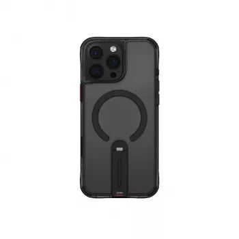 Skinarma Helix za iPhone 16 Pro ovitek z magnetnim polnjenjem in 360° vrtljivim stojalom črn