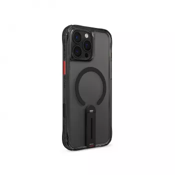 Skinarma Helix za iPhone 16 Pro ovitek z magnetnim polnjenjem in 360° vrtljivim stojalom črn