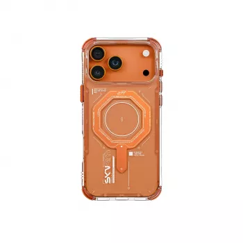 Skinarma Magma magnetni ovitek za polnjenje za iPhone 17 Pro Max, oranžna