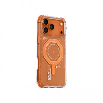 Skinarma Magma magnetni ovitek za polnjenje za iPhone 17 Pro Max, oranžna