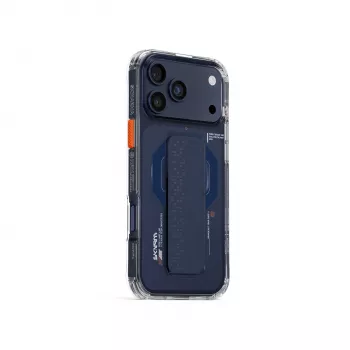 Skinarma Haxa ovitek za magnetno polnjenje z oprijemalnim stojalom za Apple iPhone 17 Pro Max, moder