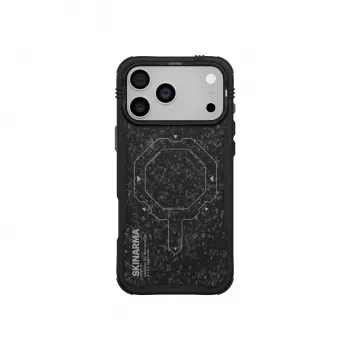 SKINARMA Vektor ovitek z magnetnim obročem Mag-Charge za Apple iPhone 17 Pro Max, Onyx Black (SK-IP17PM-VTOR-ONYX)
