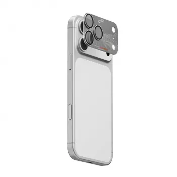 Skinarma Sonix zaščita za leče fotoaparata iz polnega aluminija za iPhone 17 Pro, srebrna
