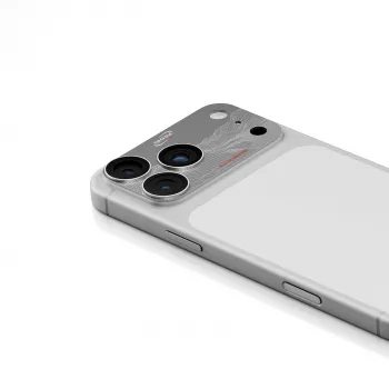 Skinarma Sonix zaščita za kamerne leče iz polnega aluminija za iPhone 17 Pro Max, srebrna, Skin000389