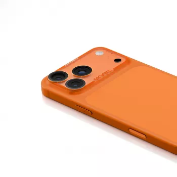 Skinarma Magma popolnoma mat zaščita za leče fotoaparata za Apple iPhone 17 Pro, oranžna