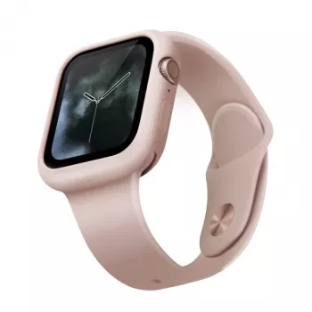 UNIQ Lino ovitek za Apple Watch za serijo 4/5/6/SE/SE3 44mm – rožnato roza
