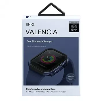 UNIQ Valencia zaščitni ovitek za Apple Watch serija 4/5/6/SE/SE3 40mm – Atlantic Blue