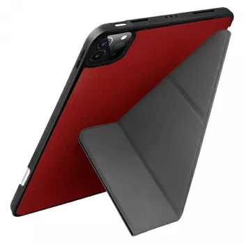 UNIQ Transforma Folio ovitek za iPad Pro 11 inch (2021/2020) in iPad Air 10,9 inch (2022/2020) z antimikrobno zaščito, koralno rdeča