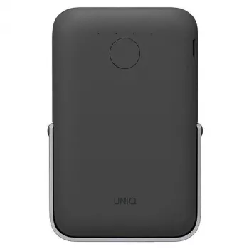 UNIQ prenosna baterija Hoveo 5000mAh USB-C 20W PD Fast Charge brezžična magnetna Charcoal Grey