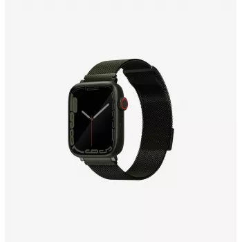 UNIQ Dante pas za Apple Watch iz nerjavnega jekla Milanese Loop zelen 42/44/45mm