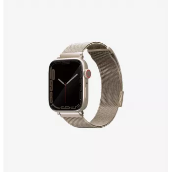 UNIQ Dante pas za Apple Watch iz nerjavnega jekla Milanese Loop zelen 42/44/45mm