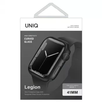 UNIQ Legion ovitek za uro za Apple Watch Series 7/8/9 41mm črn