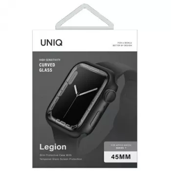 UNIQ Legion ovitek za Apple Watch za Series 7/8/9 45mm črn