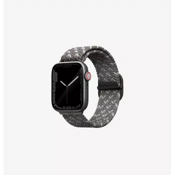UNIQ Aspen pleteni pas za Apple Watch 46/45/44 mm Series 1/2/3/4/5/6/7/8/9/SE/SE2/SE3, Pebble Grey