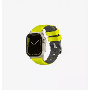UNIQ Linus pas za Apple Watch Series 1/2/3/4/5/6/7/8/9/SE/SE2/SE3 38/40/41mm Airosoft silikonski športni pas – Blush Pink