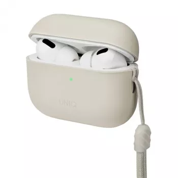 UNIQ Lino silikonski ovitek za AirPods Pro 2. generacije (2022/2023) – bež ivory
