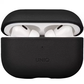 UNIQ Terra ovitek za AirPods Pro 2. gen (2022/2023), pravo usnje, Dallas Black