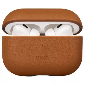 UNIQ Terra ovitek iz pravega usnja za AirPods Pro 2. generacije (2022/2023) – Toffee Brown