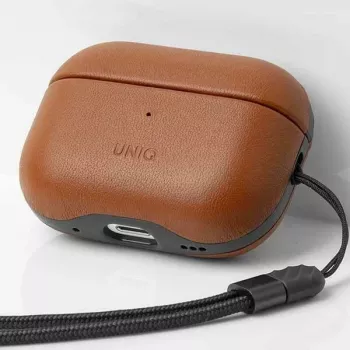 UNIQ Terra ovitek iz pravega usnja za AirPods Pro 2. generacije (2022/2023) – Toffee Brown